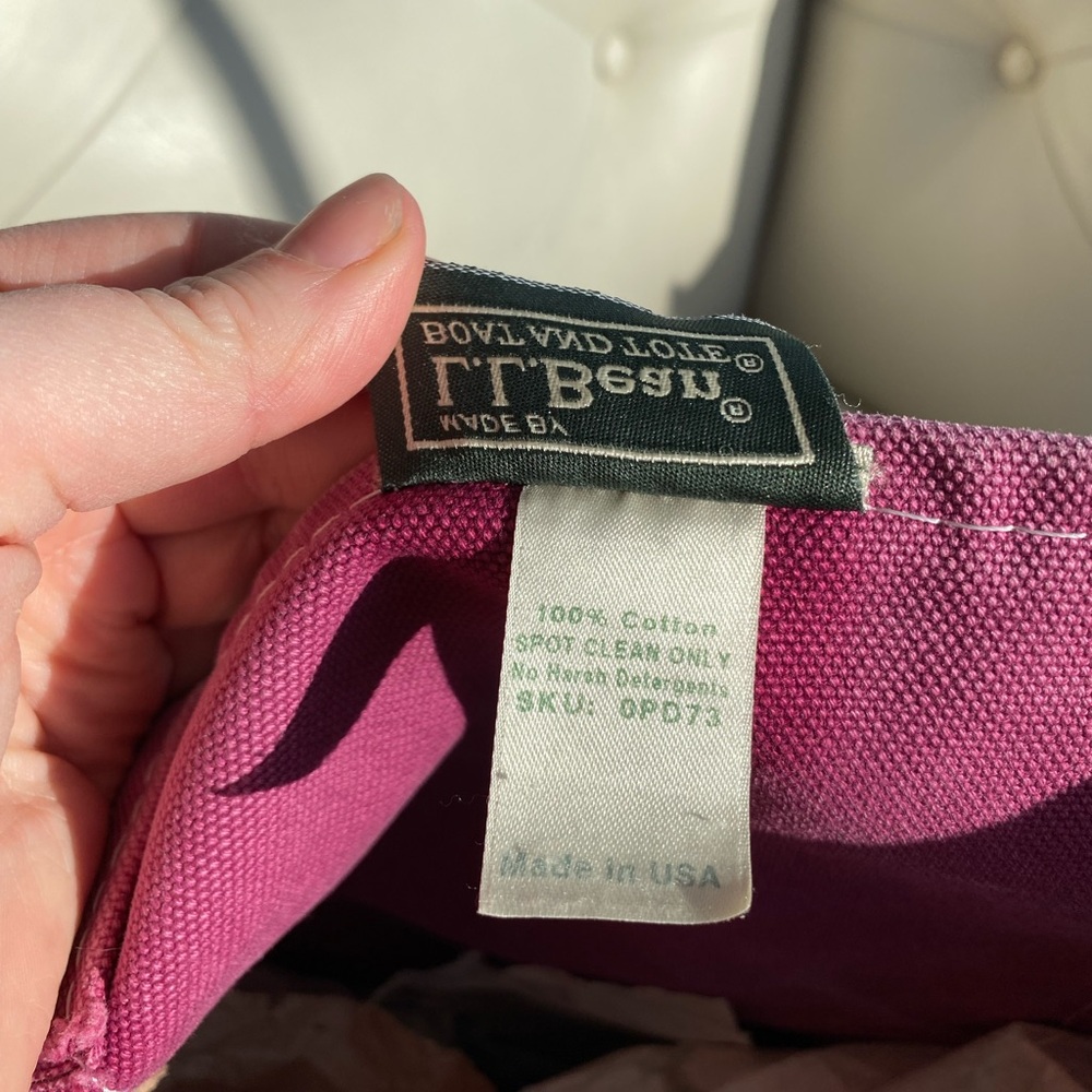 Vintage L.L. Bean Boat & Tote 22” – Magenta & Teal – Made in USA – Rare Colorway - Picture 6 of 12